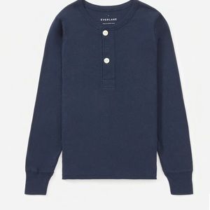 Everlane EUC Recotton Henley in Navy